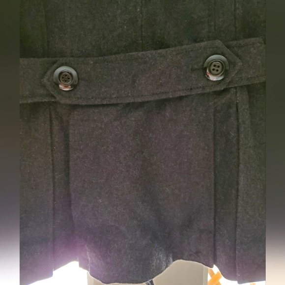 Guess- Wool Blend Pea Coat in Gray - Picture 7 of 8